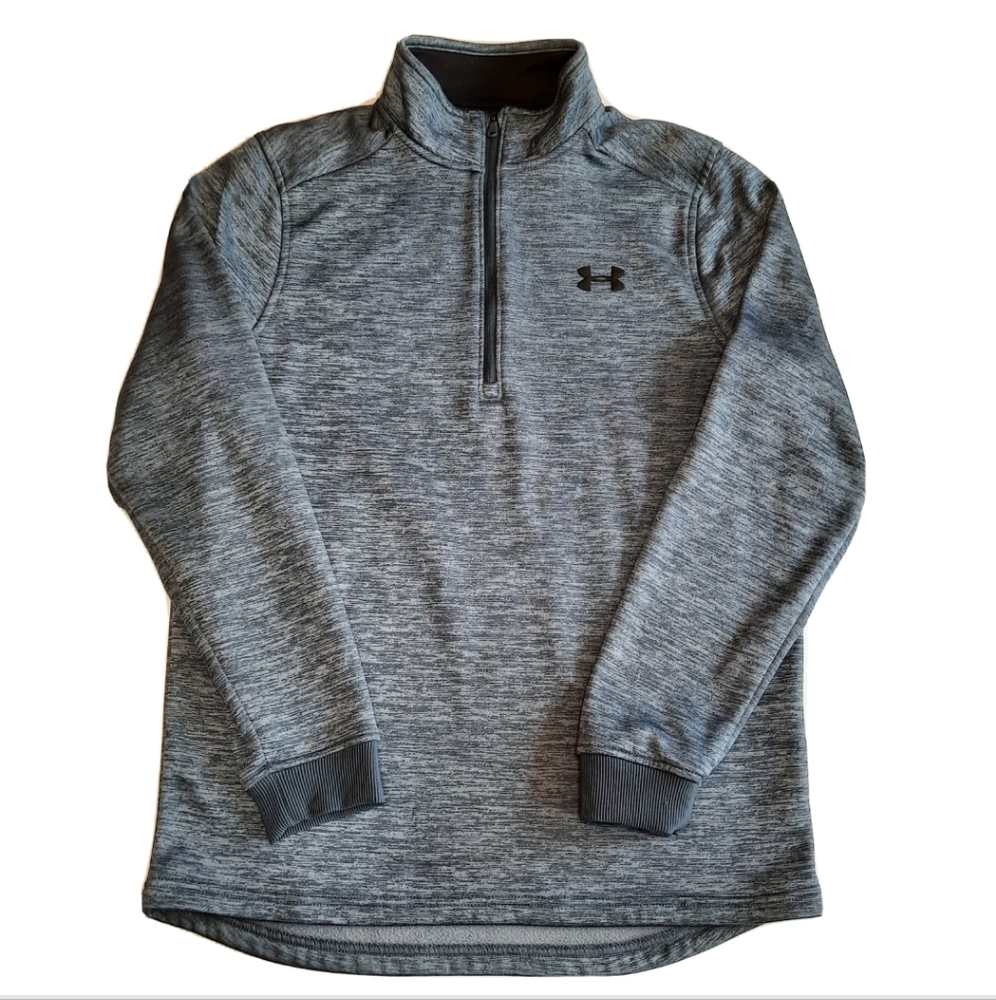 Under Armour Cold Gear Loose Fit Gray Heathered 1/4 Zip Pullover